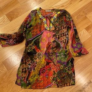 Sahiba sheer beach cover up